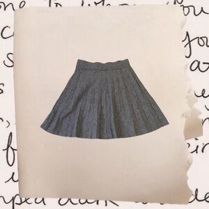 wool pleated midi skirt
